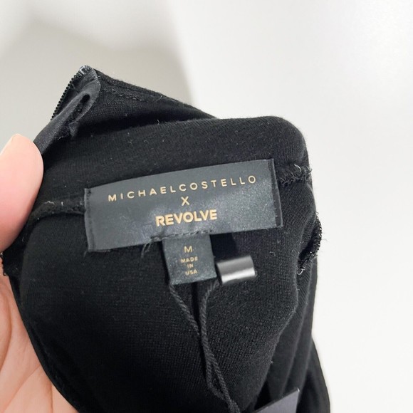 Michael Costello x REVOLVE Evelyn Bodysuit Women's Black Cutout Size Medium NEW - Picture 10 of 11